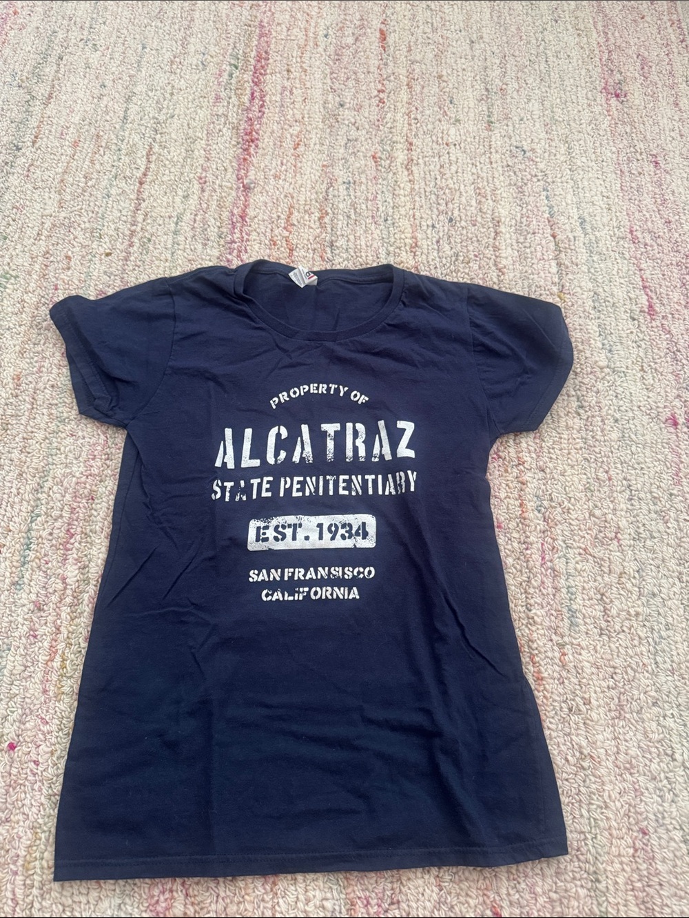 Alcatraz Navy Blue Kids Graphic Tee